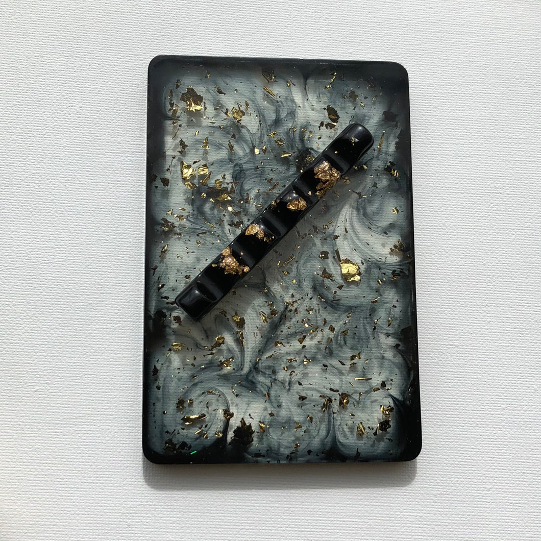 Black & Gold Palette and Tool Rest Set